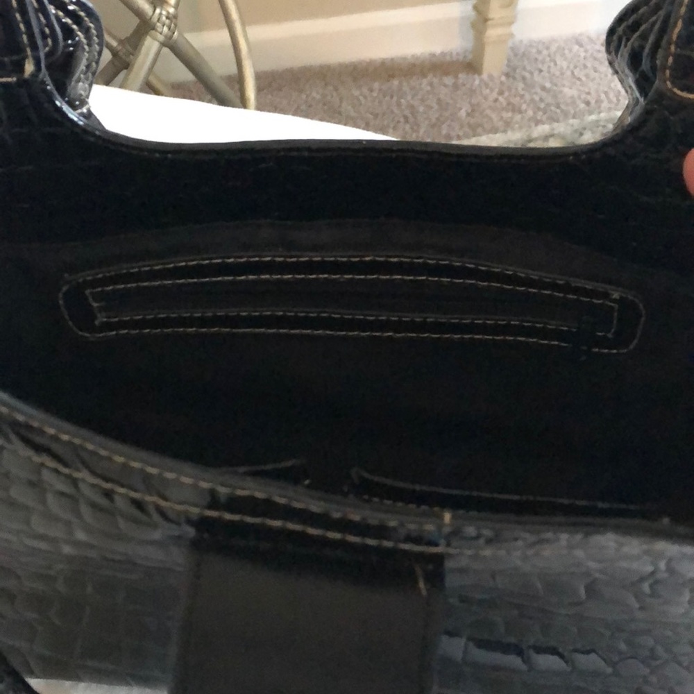 Linear Croc-Effect Vegan Bag Euc - image 5